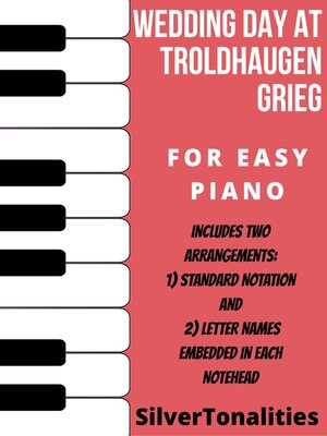 cover image of Wedding Day at Troldhaugen Easy Piano Sheet Music Combo